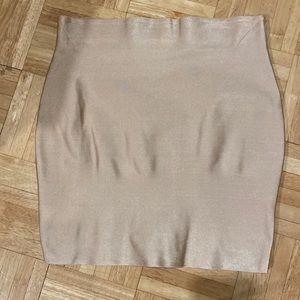 Wow Couture Champagne Bandage Mini Skirt